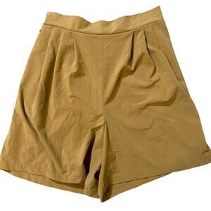 Wayre Tan, Pleated, Women’s Bermuda Flow Travel Shorts- M